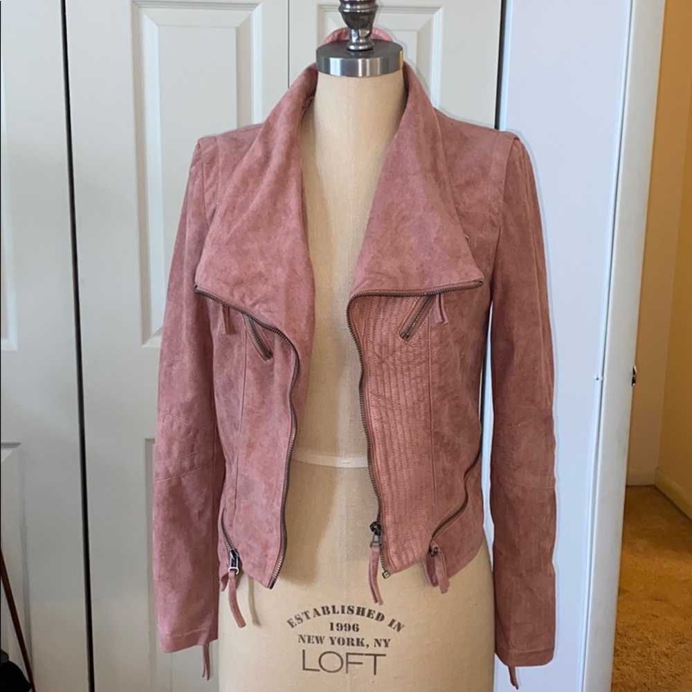 Lulus faux suede moto jacket